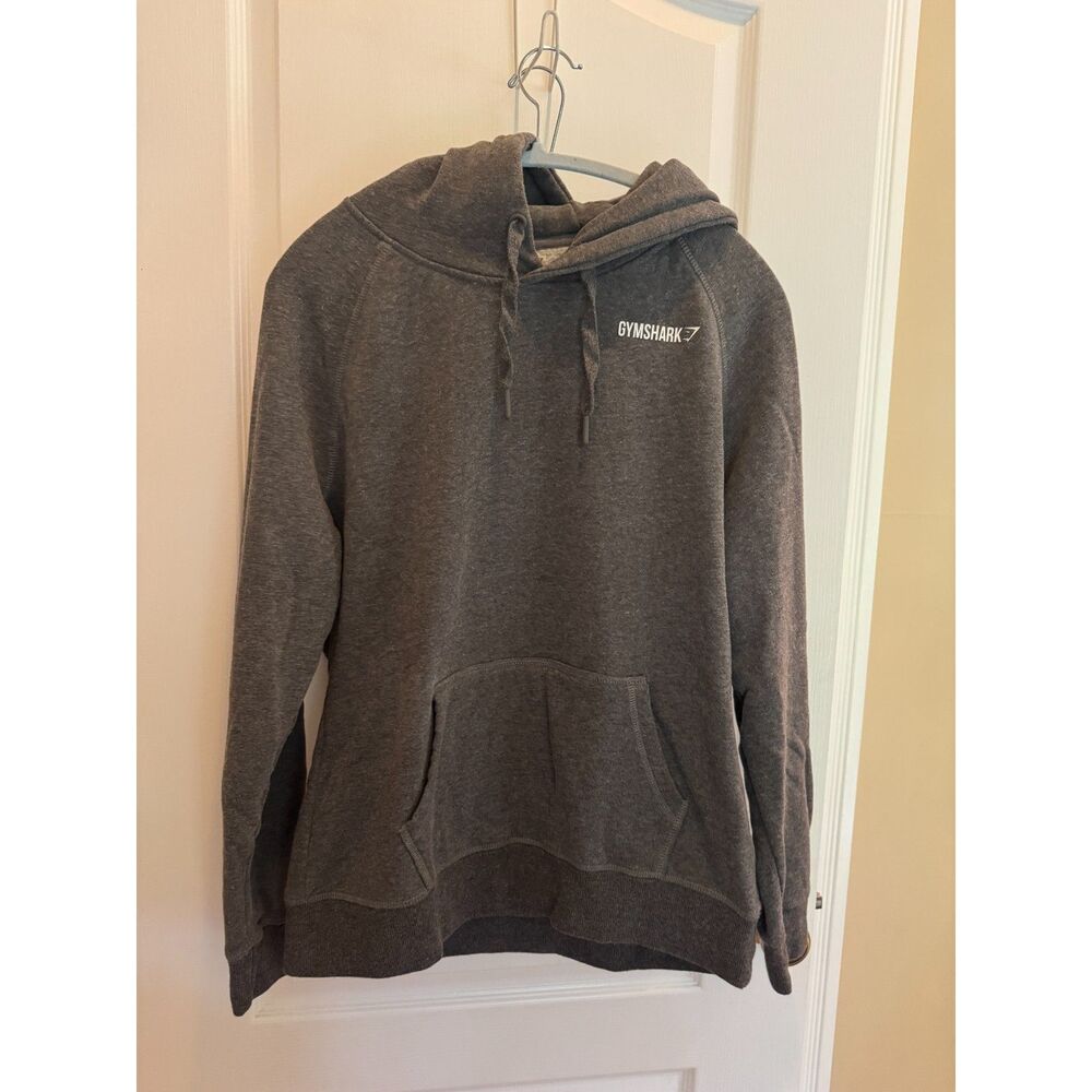 Gymshark Women's Crest Pullover Hoodie - Charcoal Marl (Size L)
